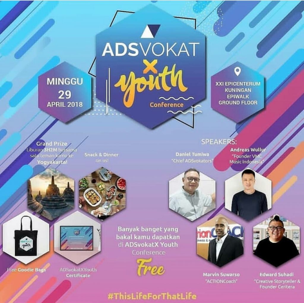 Daniel Tumiwa menjadi salah satu narasumber di Adsvokat X Youth Conference