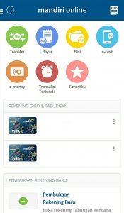 kemudahan transaksi menggunakan Mandiri Online
